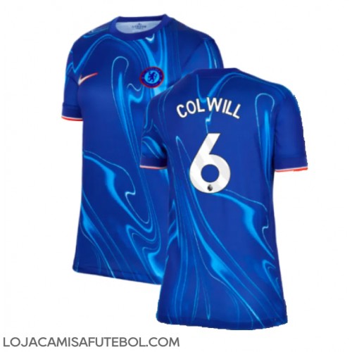 Camisa de Futebol Chelsea Levi Colwill #6 Equipamento Principal Mulheres 2024-25 Manga Curta